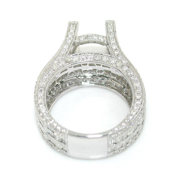 Cathedral Engagement Ring Setting For 9.0 mm Round Cut With 2.24 Diamond Accents